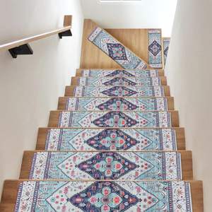 Custom Design Persian 8x30 "tappetini per scale in gomma per interni antiscivolo pedane moquette per gradini in <span class=keywords><strong>legno</strong></span> - Product Image 3