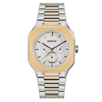 Montre de luxe pour homme vintage en acier inoxydable noir avec bracelet en silicone de 18 mm, cristal saphir, mouvement SEIKO