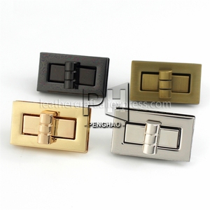 Kim Loại Hình Chữ Nhật Túi Lần Lượt Khóa Twist Khóa Clasp Da Craft Phụ Nữ Túi Xách Vai Túi Purse DIY Phần Cứng 3 Kích Cỡ - Product Image 1