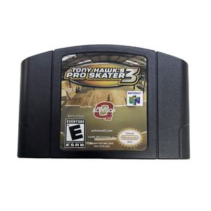Tarjeta de Videojuego <span class=keywords><strong>Tony</strong></span> <span class=keywords><strong>Hawk</strong></span>'s <span class=keywords><strong>Pro</strong></span> <span class=keywords><strong>Skater</strong></span> 3 para Nintendo 64 en Inglés, Cartucho N64, Accesorios para Videojuegos - Product Image 3