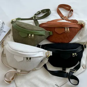 Брендовая дизайнерская Вельветовая Дамская нагрудная поясная сумка из искусственной кожи, забавная сумка, модная Роскошная спортивная сумка-мессенджер для женщин