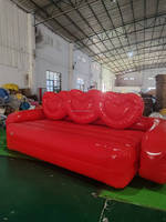 Canapé gonflable géant Fauteuil gonflable personnalisé Canapé-lit Red Air Fauteuil de plage Modèle de canapés gonflables pour salon piscine