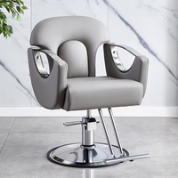 Chaise de barbier moderne en gros Mobilier de coiffure en cuir synthétique de l'usine pour salons de coiffure