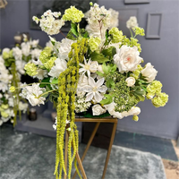 Ensemble de boules et guirlandes de fleurs artificielles pour mariage, pivoine, rose, hortensia, arrangement floral pour la décoration de table de réception