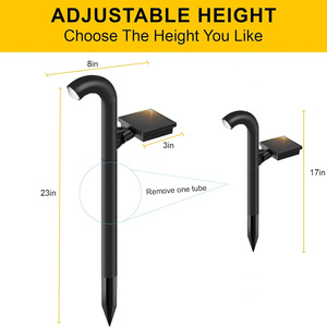 Lampe solaire à détecteur de mouvement LED pour mur, camping, pelouse, allée, éclairage paysager extérieur étanche à filament de tungstène pour jardin - Product Image 2