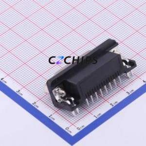 DS1037-15FNAKT74-0CC D-Sub/VGA Connector Bent Lead Through Hole Connector Standard D-Sub Female 15P Right Angle Insert - Product Image 2