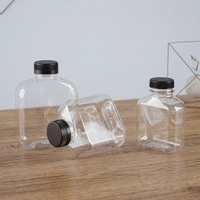 Gobelet en plastique jetable pour jus 250ML 350ML 500ML, bouteille en plastique pour boissons froides à haute perméabilité