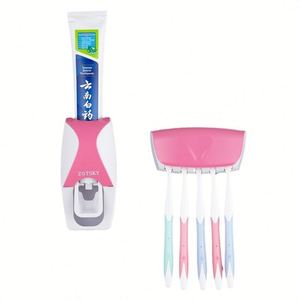 Automatic <b>Toothbrush</b> Dispenser Bathroom Toothpaste Squeezer Wall Mounted <b>Toothbrush</b> <b>Holder</b> - Product Image 4