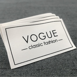 Étiquette tissée personnalisée avec logo, en polyester et coton haute densité, patch tissé pour vêtements, à coudre sur les sacs, étiquettes principales lavables - Product Image 1