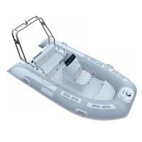 Bateau pneumatique semi-rigide CE 12 pieds Rib 360 340 avec coque en fibre de verre et ponton en Hypalon/PVC