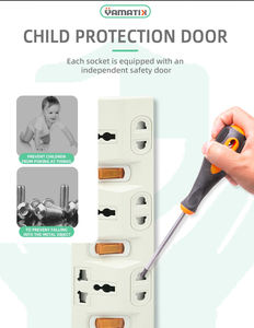 Regleta de Enchufes Universal de 3000w con Diseño Especial PRIMA, Personalizable, con Múltiples Tomas de Corriente de 13A y 6 Orificios para el Hogar y la Oficina - Product Image 4