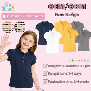 <span class=keywords><strong>Polo</strong></span> a tinta unita con volant personalizzate per bambine 2-12 anni, top uniformi scolastiche per bambini, magliette <span class=keywords><strong>polo</strong></span> personalizzate per bambine - Product Image 1