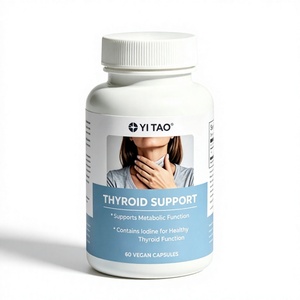 Capsule pour la thyroïde en marque privée/OEM/ODM contenant de l'iode, du sélénium, du zinc et de la L-tyrosine, qui peuvent favoriser la santé de la thyroïde. MOQ faible : 50. - Product Image 1