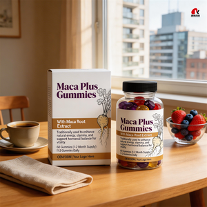 Gomitas de <span class=keywords><strong>Maca</strong></span> Plus OEM/ODM con Vitamina B6 y Zinc, Energía, Vitalidad, Apoyo Hormonal, a Base de Pectina, Suplemento Dietético GMP/Halal/Kosher - Product Image 5