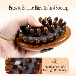 Cepillo de madera ergonómico Gua Sha con perillas lisas para masaje corporal, peine para el cuidado corporal en el hogar y spa, proveedor de cepillos de madera Gua Sha - Product Image 2