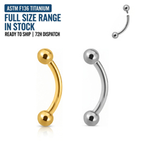Perhiasan tindik telinga titanium JIAXIN ASTM F136 dengan ulir dalam, model barbell melengkung, untuk alis, helix, rook, daith, dan anting fashion.