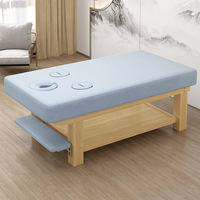 Table de massage et lit de spa portable en bois, moderne, unique et exquise, pour les soins de salon de beauté, avec éponge haute densité