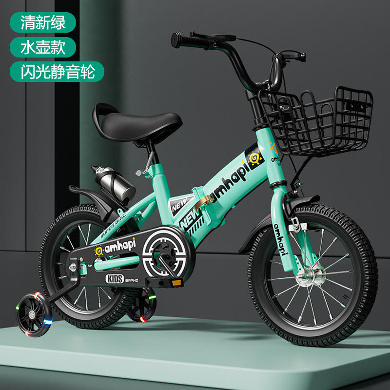 Bouteille d'eau à roue clignotante verte