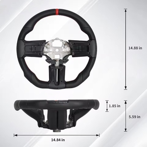 Volante de Coche de Fibra de Carbono y Cuero para <span class=keywords><strong>Mustang</strong></span> 2010-2014 V6/<span class=keywords><strong>EcoBoost</strong></span>/GT/Shelby, Volante de Fibra de Carbono Hidro - Product Image 3