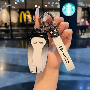 ปลอกกุญแจรถยนต์สำหรับ <span class=keywords><strong>BYD</strong></span> Atto 3 Dolphin Seal Han Tang Song Plus Yuan Plus พร้อมพวงกุญแจ อุปกรณ์ตกแต่งรถยนต์ - Product Image 5