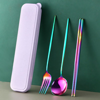 Ensemble de couverts Shouyuan OEM/ODM créatif en acier inoxydable portugais plaqué or, moderne, écologique, résistant à la rouille et compatible lave-vaisselle