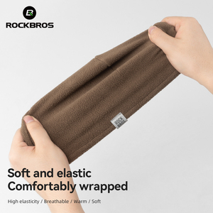 ROCKBROS autunno/inverno berretto termico reversibile da ciclismo Unisex cappuccio in pile antivento con paraorecchie per Outdoor - Product Image 4