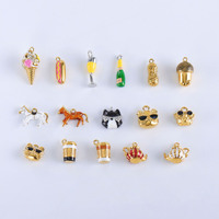 Breloques en acier inoxydable émaillé 3D, motif animal mignon, pour la fabrication de bijoux DIY, accessoires pour colliers, vente en gros