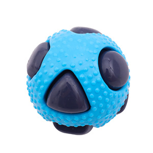 High-quality Custom <b>Dog</b> Supplies Chewing and Teething Training Two-color Triangle Sounding Toy <b>Ball</b> - Product Image 4