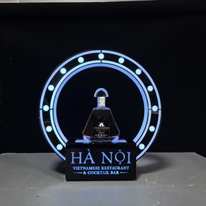 ชั้นวางไวน์อะคริลิคแบบมีไฟ LED สำหรับโชว์ XO Spirits ดีไซน์ทันสมัย เหมาะสำหรับตกแต่งเคาน์เตอร์บาร์ - Product Image 3