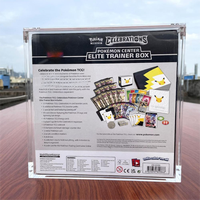 Boîte de protection en acrylique durable de 8 mm pour boîte PC ETB Pokémon Center Celebrations