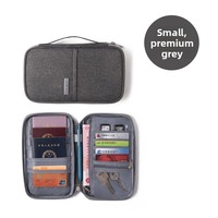 HEYOU Porte-cartes multifonction personnalisé anti-RFID en tissu Oxford, étui à documents, organiseur multi-compartiments, portefeuille de voyage familial pour passeports