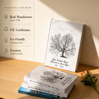 Livre relié personnalisé haut de gamme pour l'édition de romans et de fictions, impression avec couverture rigide, pelliculage mat, écologique, faible MOQ