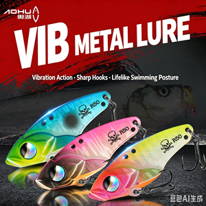 Señuelo de Pesca Aohu VIB Tremor, Cebo Duro VIB con Anzuelo Triple Reforzado 4X, Micro VIB para Venta al Por Mayor - Product Image 2