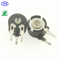Fabricant de potentiomètre YUWAH PT10 CA9 10mm potentiomètre de tondeuse rotative 3 broches 1K 4.7K 10k 50K 100K 500K 1M 2.2M ohm