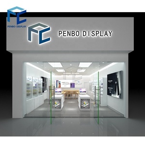 Đơn giản điện thoại di động cửa hàng thiết kế nội thất tùy chỉnh điện thoại di động cửa hàng truy cập thiết kế điện thoại di động điện thoại di động hiển thị tủ trưng bày - Product Image 4