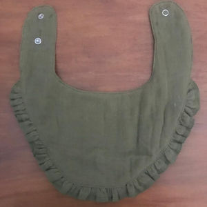 Vente chaude Ensemble de bavoirs en mousseline à volants jetables respirants en coton doux et confortable pour bébés filles et garçons, couleur unie, fourniture OEM - Product Image 1