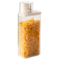 Pot de conservation empilable en plastique PET transparent de qualité alimentaire avec couvercle gradué, résistant à l'humidité, sans BPA, pour aliments, cuisine