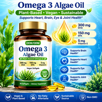 Capsules de gel moules d'huile d'algues oméga 3 végétaliennes naturelles OEM/ODM, sans carraghénane, supplément d'acides gras pour adultes