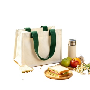 Outdoor Canvas <b>Tote</b> <b>Bag</b> with Letter Pattern Water-Resistant Lining Custom Logo Lock Closure Picnic Travel Shoulder <b>Bag</b> - Product Image 1