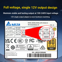 Delta Small 1U 350W Silver Gold Medal 80 PLUS Gold Power Supply Dps-350Ab-45 Desktop Server Flex Power Supply.
