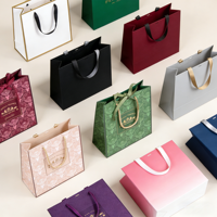 Sacs en papier kraft blanc et brun personnalisés avec votre propre logo, recyclés, pour cadeaux, artisanat et shopping, en gros, provenant d'une usine chinoise