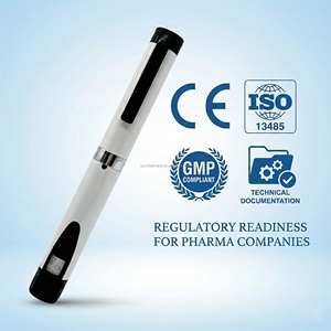 OEM White 60U V1 Metal Insulin Pen with 3ml Cartridge Reliable Dose Control for Diabetes Therapy <b>Glass</b> <b>Packaging</b> - Product Image 1