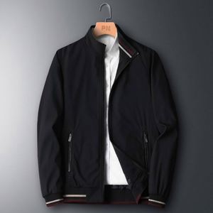 Standing Collar Fashionable <b>Top</b> <b>Coat</b> Men's Jacket Trendy Clothing Zipper Closure Casual Young and Middle-Aged People Men's <b>Coat</b> - Product Image 4