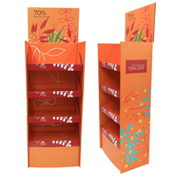 Étagère d'affichage au sol pour boissons en bouteille, installation gratuite personnalisée, présentoir en carton ondulé pour boissons, présentoir en carton pour boissons