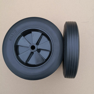 Glue Powder Wheel 8X1.75 Solid Tread Black Plastic Spokes For Mobile <b>Scaffolding</b> - Product Image 1