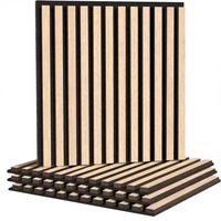 Panneau mural acoustique en bois insonorisant pour salon moderne avec construction en bois massif et réduction de bruit élevée