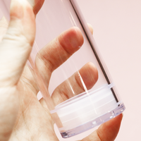Vente en gros de contenants cosmétiques en AS/PETG de 80 ml, flacons de soin de la peau avec pompe sans air, impression sérigraphique, flacon de savon liquide, huile pour le corps