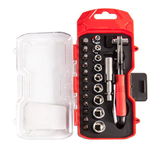 制造商通用家用自行车维修23pcs螺丝刀套筒扳手钻头工具组 - Product Image 1