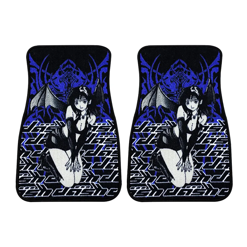 Alfombrillas para maletero de coche Logotipo de marca Impreso Universal Wash Car Carpet Floor Mat Custom Rubber Wholesale Luxury Sports Polyester Car Rug