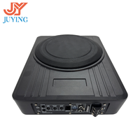Caisson de basses de voiture fin à installer sous le siège, 10 pouces, entièrement en aluminium, 120W RMS, subwoofer actif à bobine simple, mono, télécommande, OEM personnalisé